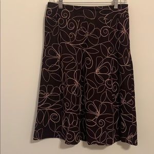 Harold’s lined brown and pink embroidered skirt 6